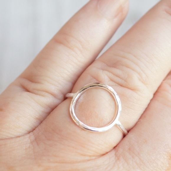 Open circle ring karma sterling silver, geometric - Picture 7 of 8